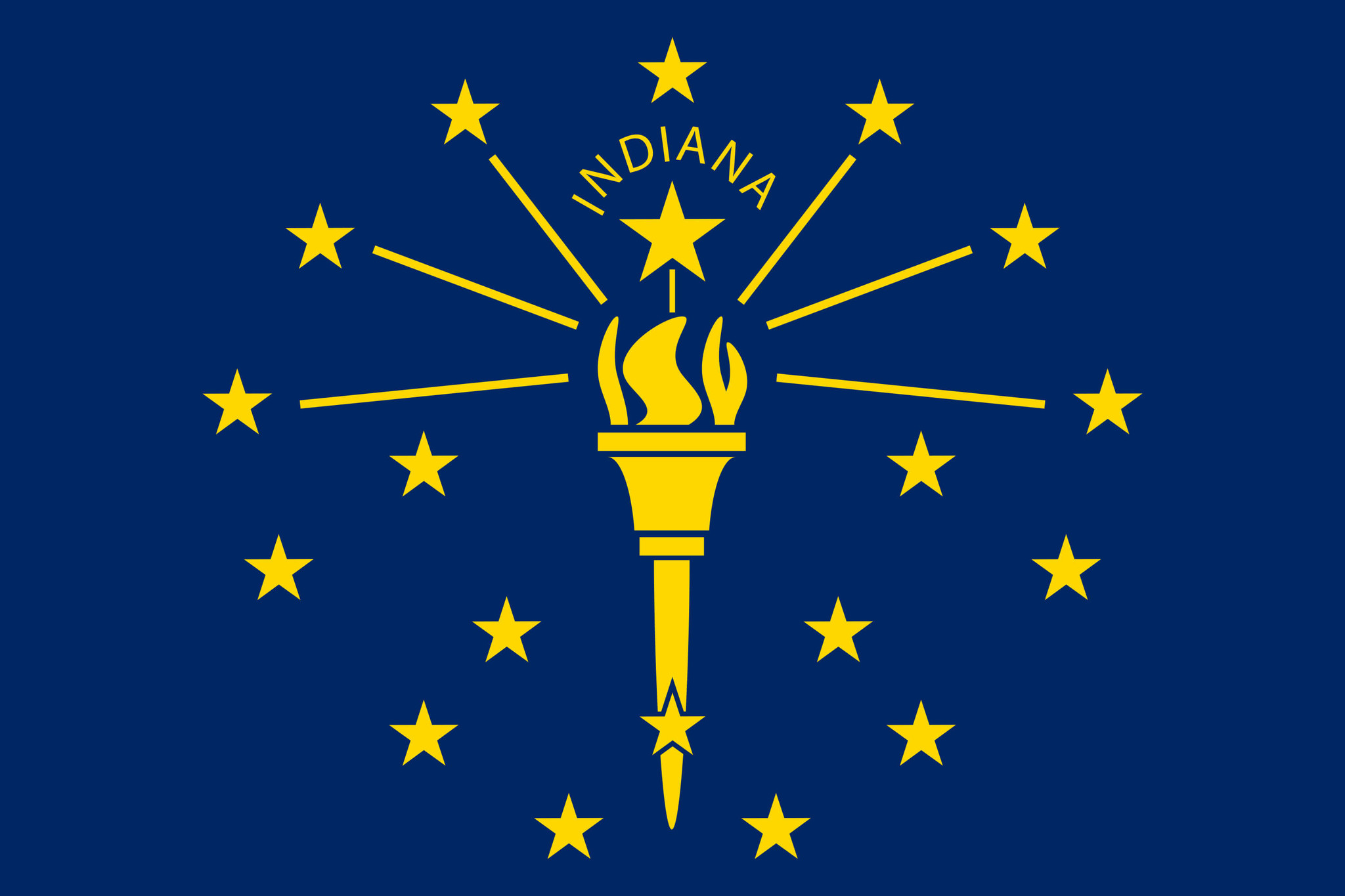 Drapeau de l'Indiana image et signification du drapeau de l'Indiana